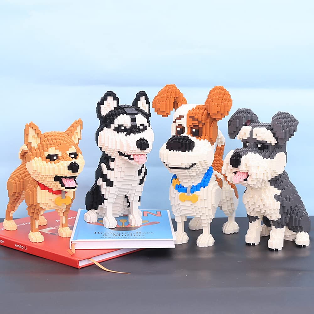 Building Block Animal Dog Micro Mini Block Dogs Building Animal Set DIY 3D Block Toy Building Blocks for Kids Or Adult 2100 Pieces