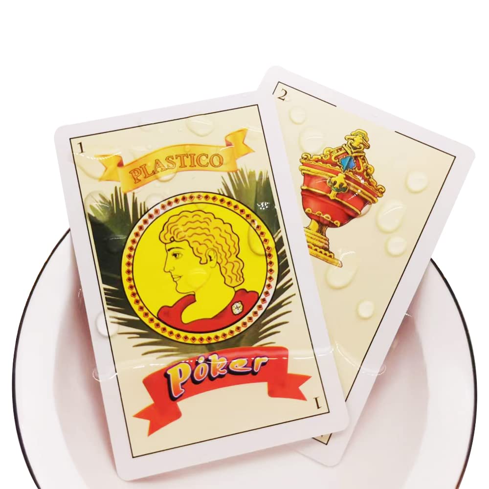 2 Decks Spanish Playing Cards Cartas Españolas, Baraja Española, Briscas Cards Puerto Rico, Mexican Playing Cards, Plastico Spanish Cards, Barajas Espanolas Plasticas(with Playing Card Boxes)