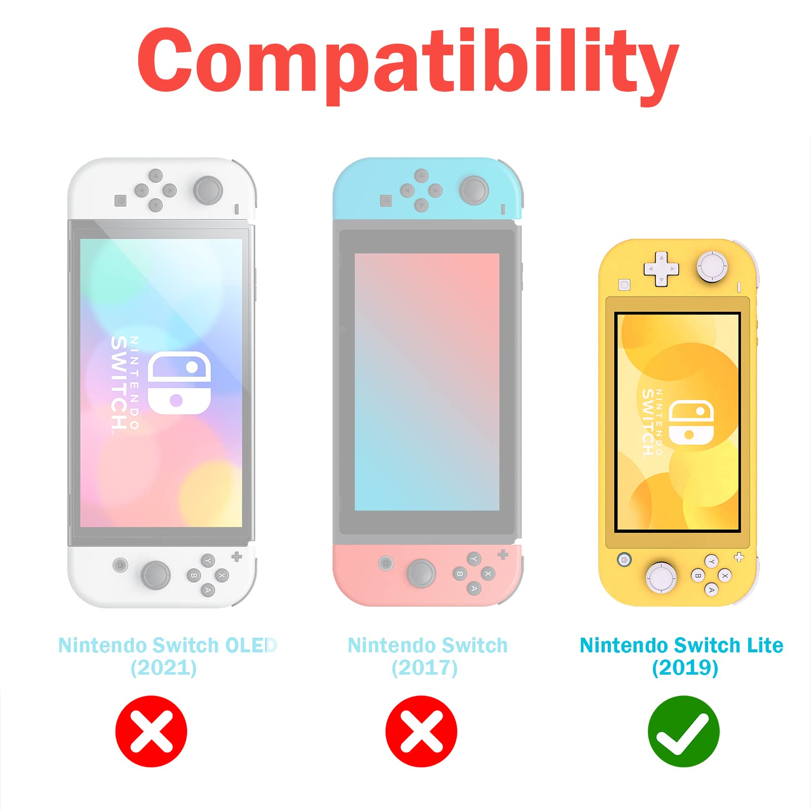 Xcitifun Designed for Nintendo Switch Lite Case Switch Lite TPU Cases for Girls Boys Kids Cute Kawaii Protective Shell Compatible with Nintendo Switch Lite Controller Carrying Cover - Character 3