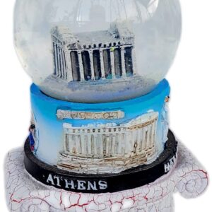 New Souvenir Snowdome Greek Greece Athens Snowglobe Parthenon Acropolis 11cm