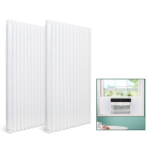 flehomo window air conditioner insulation foam panels, ac side panels kit, 17in h x 9in w x 7/8in t, pack of 2, white