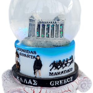 New Souvenir Snowdome Greek Greece Athens Snowglobe Parthenon Acropolis 11cm