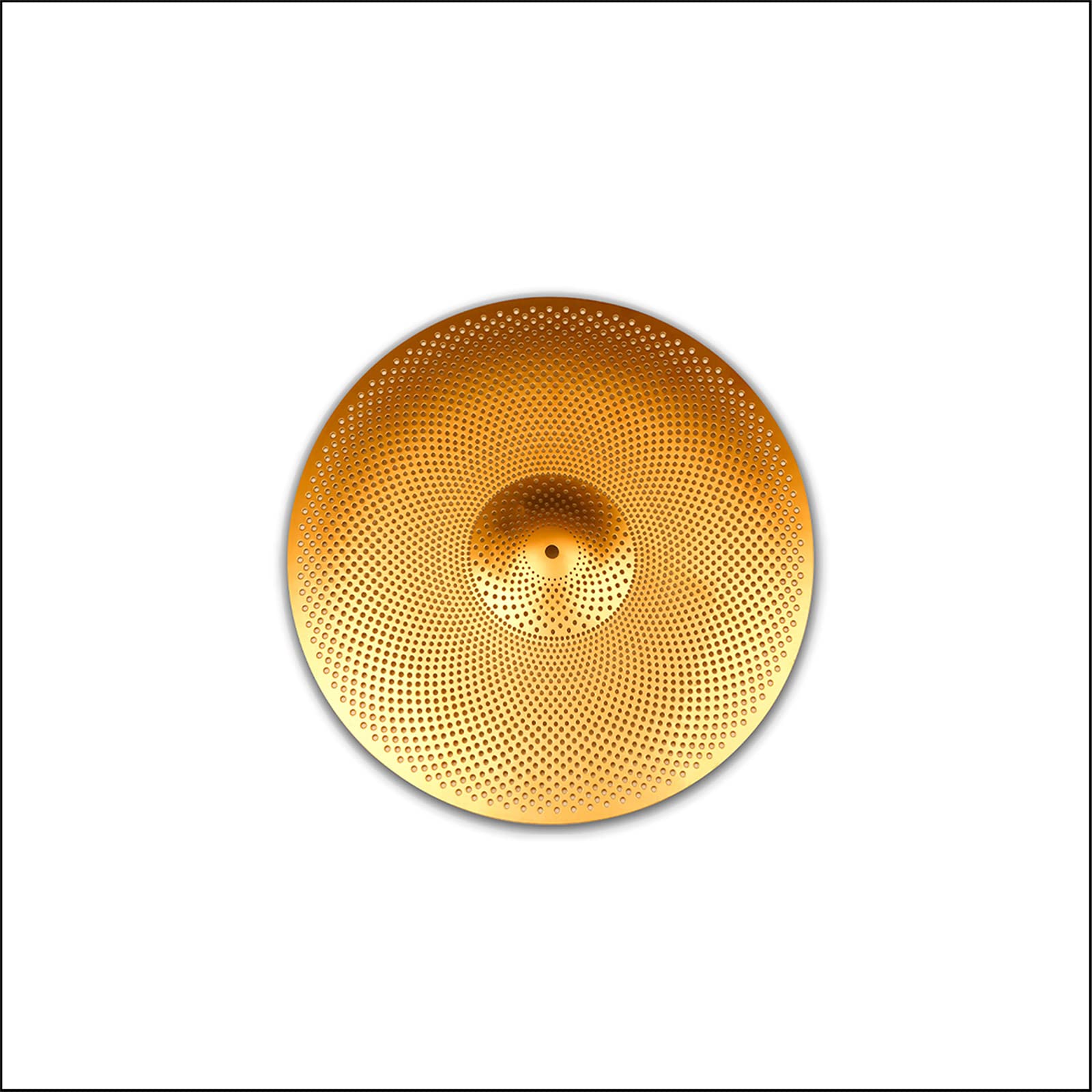 Low Volume 10" Splash Cymbal, 10 inches Practice Splash Cymbal, Quiet Splash Cymbal (10'', Gold)