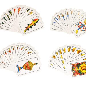 4 Decks Spanish Playing Cards, Barajas Españolas Originales, Cartas Españolas Originales, Briscas Cards Puerto Rico,Mexican Playing Cards Game, Spanish Cards Deck