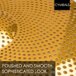 Low Volume 10" Splash Cymbal, 10 inches Practice Splash Cymbal, Quiet Splash Cymbal (10'', Gold)