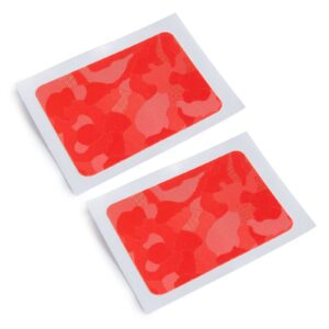 2Pcs of HOTLINEGAMES Touchpad Protector Compatible with PS4 Controller, Enhanced Texture Skin Compatible with Playstation 4 DualShock,Pre-Cut,Easy to Apply,Easily Add Protection (Mirage Camo Red)