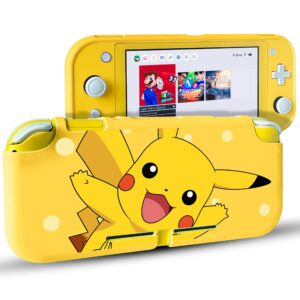 xcitifun designed for nintendo switch lite case switch lite tpu cases for girls boys kids cute kawaii protective shell compatible with nintendo switch lite controller carrying cover - character 3