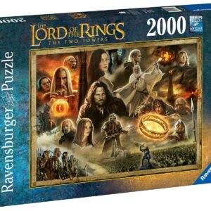 Ravensburger The Lord of The Rings: The Two Towers | Unique 2000 Piece Jigsaw Puzzle for Adults | Stimulating Brain Game | Perfect Interlocking Fit - 17294 | Softclick Technology for Seamless Puzzling