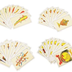 2 Decks Spanish Playing Cards Cartas Españolas, Baraja Española, Briscas Cards Puerto Rico, Mexican Playing Cards, Plastico Spanish Cards, Barajas Espanolas Plasticas(with Playing Card Boxes)