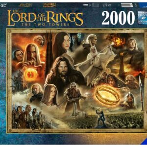 Ravensburger The Lord of The Rings: The Two Towers | Unique 2000 Piece Jigsaw Puzzle for Adults | Stimulating Brain Game | Perfect Interlocking Fit - 17294 | Softclick Technology for Seamless Puzzling