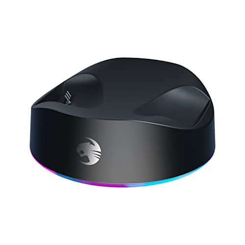 ROCCAT Syn Max Air PC Wireless 3D Audio RGB Gaming Headset, Simultaneous Wireless & Bluetooth Connections, 16-Hour Battery & Charging Dock, Immersive 3D Audio & AIMO RGB Lighting