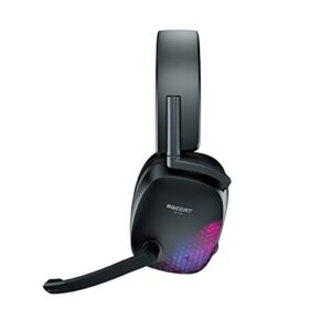 ROCCAT Syn Max Air PC Wireless 3D Audio RGB Gaming Headset, Simultaneous Wireless & Bluetooth Connections, 16-Hour Battery & Charging Dock, Immersive 3D Audio & AIMO RGB Lighting