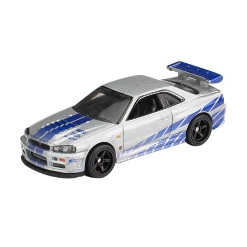 Hot Wheels Retro Entertainment Collection,Nissan Skyline R34, TV, & Video Games, Iconic Replicas for Play or Display, Gift for Collectors