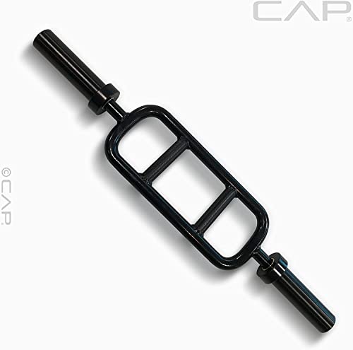 CAP Barbell 2' Solid Olympic Triceps Bar, No Collars, Black (New Version) (OBIS-34SB-3)