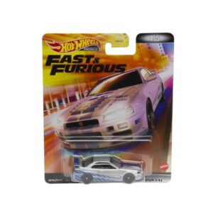 Hot Wheels Retro Entertainment Collection,Nissan Skyline R34, TV, & Video Games, Iconic Replicas for Play or Display, Gift for Collectors