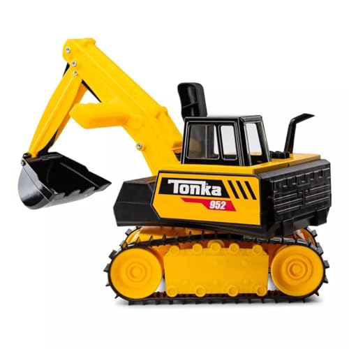 Tonka 6182 Mighty Excavator, Kids Construction Toys for Boys and Girls, Vehicle Toys for Creative Play Trucks for Children Aged 3 +, Yellow & Black