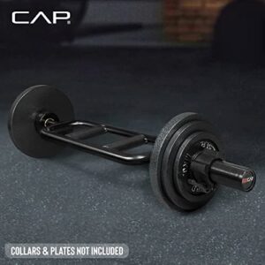 CAP Barbell 2' Solid Olympic Triceps Bar, No Collars, Black (New Version) (OBIS-34SB-3)