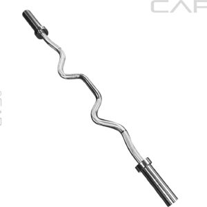 CAP Barbell Solid Olympic Super Curl Bar, Bronze Bushings, Chrome,48 inches (New Version) (OBIS-48-3)