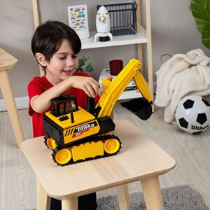 Tonka 6182 Mighty Excavator, Kids Construction Toys for Boys and Girls, Vehicle Toys for Creative Play Trucks for Children Aged 3 +, Yellow & Black