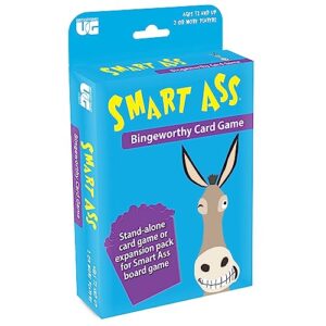 university games | smart ass bingeworthy tuck box card game, perfect for game night on the go for 2 or more players ages 12 and up