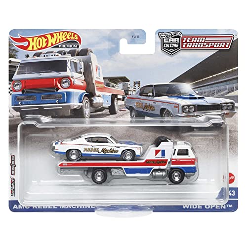 Hot Wheels Team Transport Wide Open with '70 AMC Rebel Machine