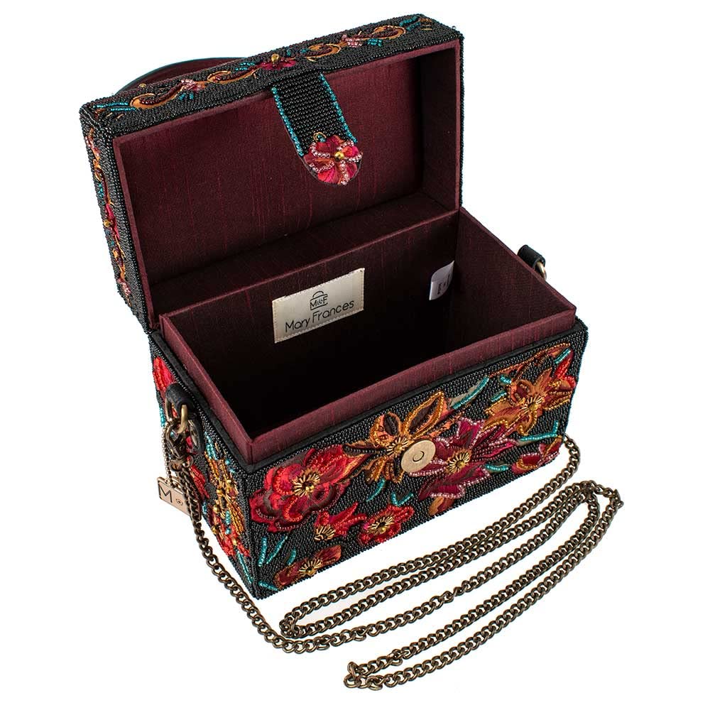 Mary Frances Secret Garden Beaded Embroidered Top Handle Box Handbag, Multi