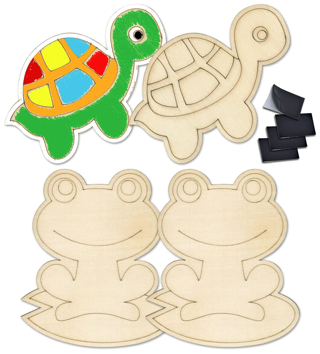 Summer Crafts for Kids Bulk Fun Summer Activities for Kids 9-12 Summer Camp Activities Kids Summer Activities Summer Crafts for Kids Ages 8-12 Wood Cutouts for Crafts Animal Magnets (12 Pk Pond)