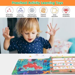 ZRCCOX Montessori Busy Book for Toddlers Ages 3 and Up, Pre K Preschool Learning Activities Book, Autism Sensory, Kindergarten Educational Toys for 3 Year Old, Toddler Busy Board for 1-3 Years Old