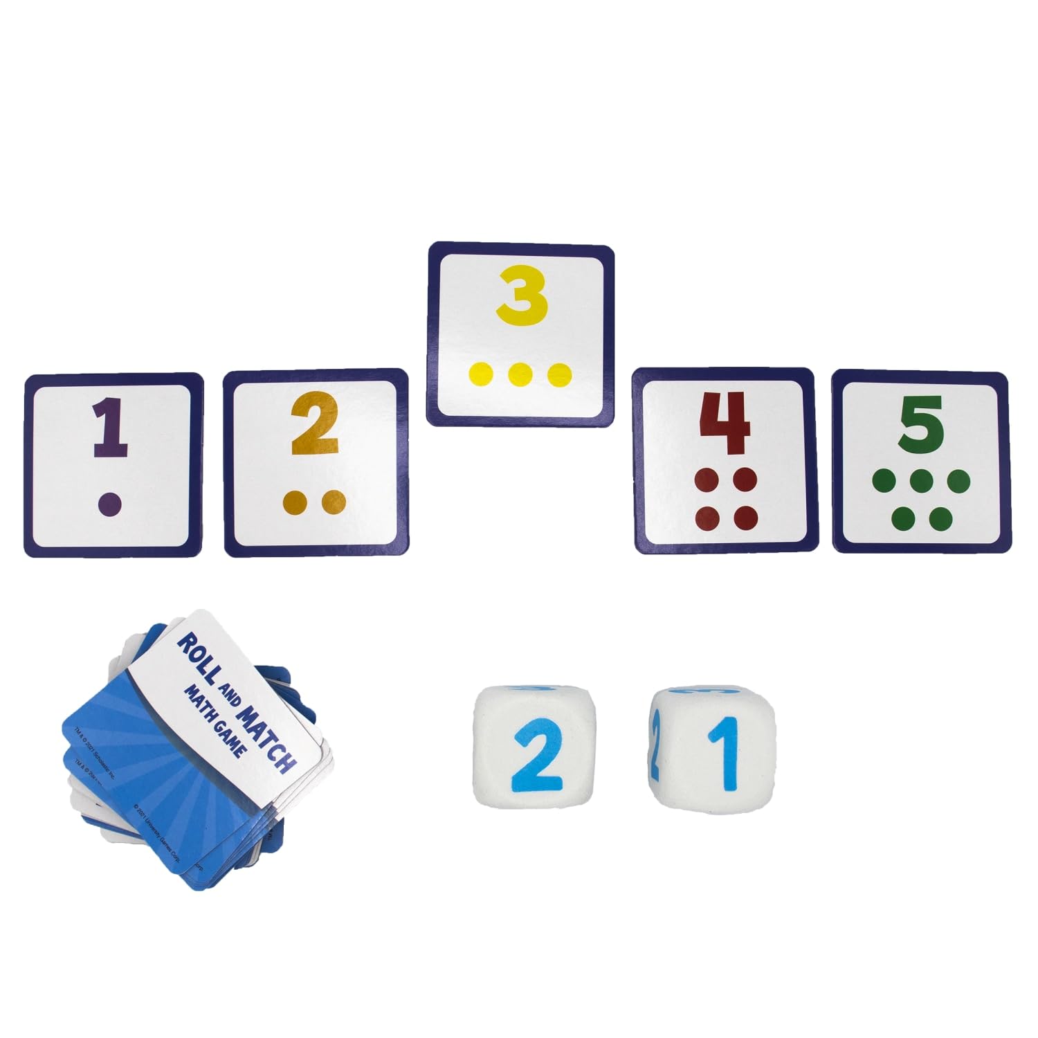 Briarpatch Scholastic Roll and Match Dice and Card Early Learning Game from, for 2 or More Players Ages 6 and Up