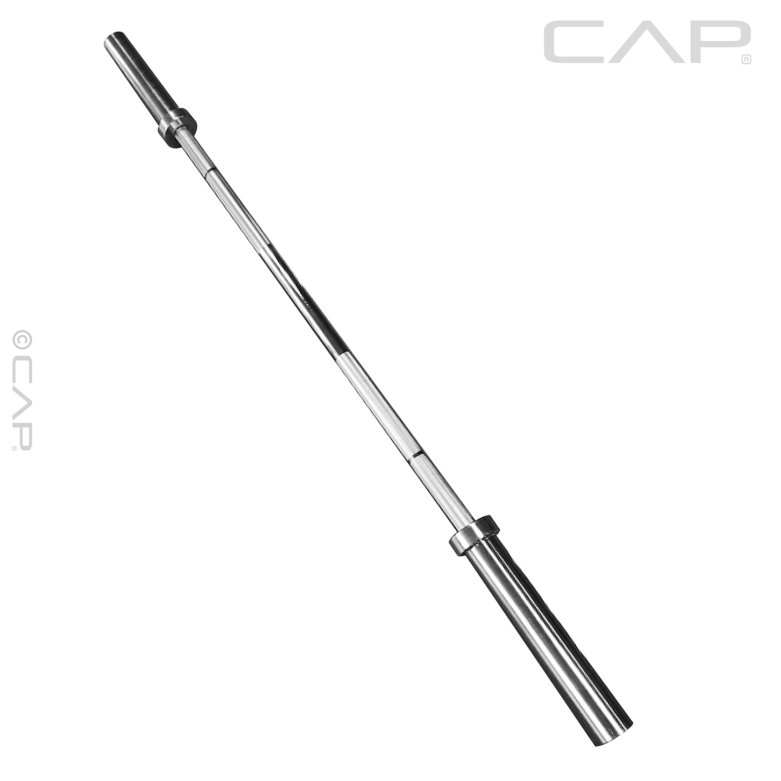 CAP Barbell 2' Olympic Solid 5 ft Bar, Bronze Bushings, Chrome (New Version) (OBIS-60-3)