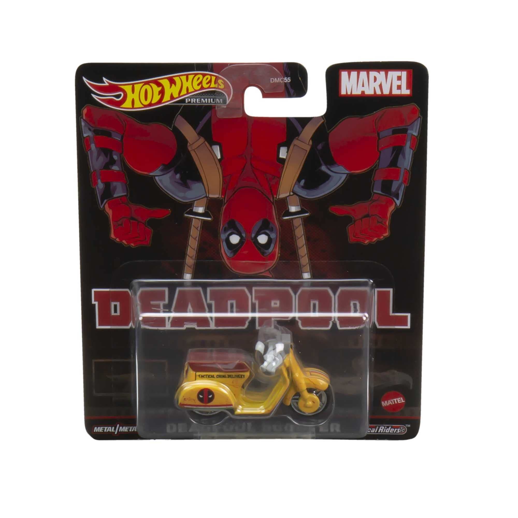 Hot Wheels Retro Entertainment Collection,Deadpool Scooter, TV, & Video Games, Iconic Replicas for Play or Display, Gift for Collectors