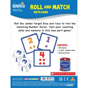 Briarpatch Scholastic Roll and Match Dice and Card Early Learning Game from, for 2 or More Players Ages 6 and Up