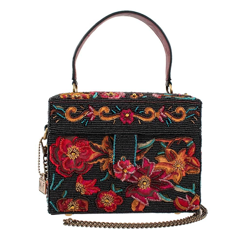 Mary Frances Secret Garden Beaded Embroidered Top Handle Box Handbag, Multi