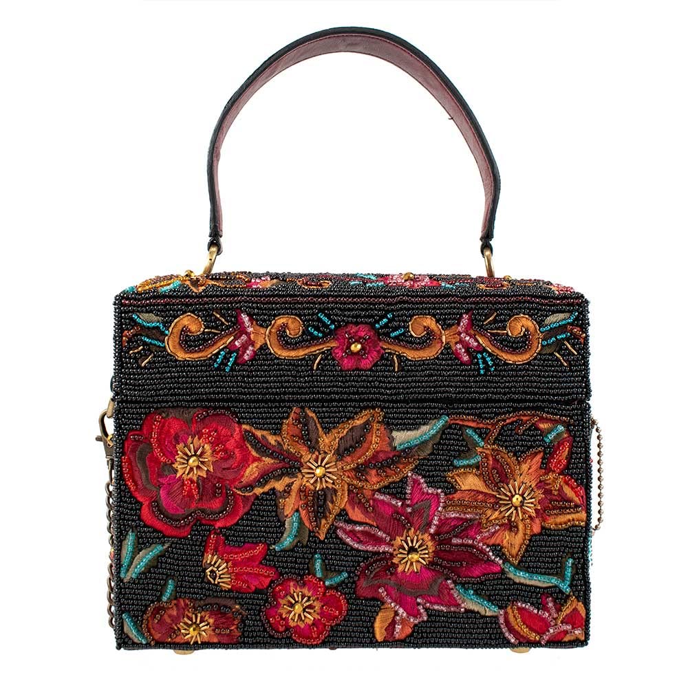 Mary Frances Secret Garden Beaded Embroidered Top Handle Box Handbag, Multi