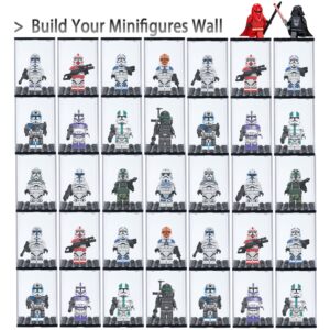 Minifigures Acrylic Display Case Action Figure Building Block Display Box High-Transparency Stackable Storage Case for Figurines Toys and Collectibles(12PCS)