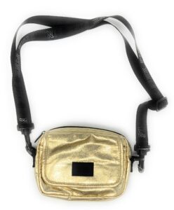 victoria's secret pink crossbody belt bag convertible, gold metallic