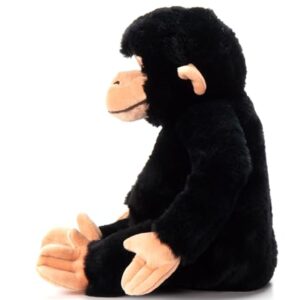 The Petting Zoo Chimp Stuffed Animal Plushie, Gifts for Kids, Wild Onez Zoo Animals, Zoologee Chimp Plush Toy 12 inches