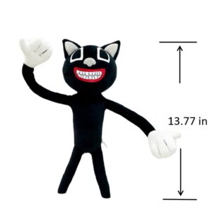 Dr.STONE Siren Head Plush Toys Limbs Movable Plush Toy Anime Black cat and Dog Doll Whistle Man Funny Doll，Plush Toys for Home Party Gift Birthday Gift(Black cat