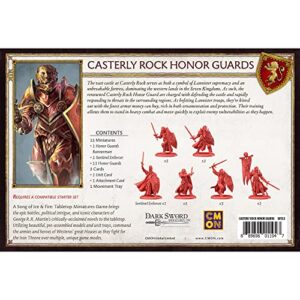 CMON A Song of Ice and Fire Tabletop Miniatures Game Casterly Rock Honor Guards Unit Box - Elite Protectors for Epic Battles! Strategy Game, Ages 14+, 2+ Players, 45-60 Minute Playtime, Made