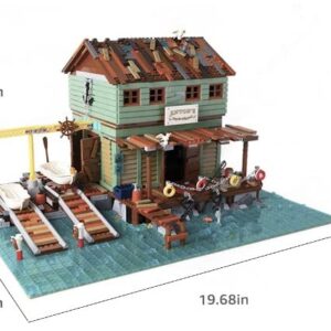 General Jim's Ship Repair Yard Fisherman's Harbor Town Series Street View Architecture 3281 Piece Detailed City Modular Building Block Bricks Model or Playset for Teens and Adults