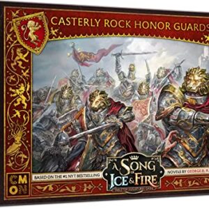 CMON A Song of Ice and Fire Tabletop Miniatures Game Casterly Rock Honor Guards Unit Box - Elite Protectors for Epic Battles! Strategy Game, Ages 14+, 2+ Players, 45-60 Minute Playtime, Made