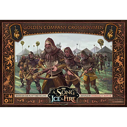 CMON A Song of Ice and Fire Tabletop Miniatures Game Golden Company Crossbowmen Unit Box - Deadly Mercenary Marksmen, Strategy Game for Adults, Ages 14+, 2+ Players, 45-60 Minute Playtime, Made