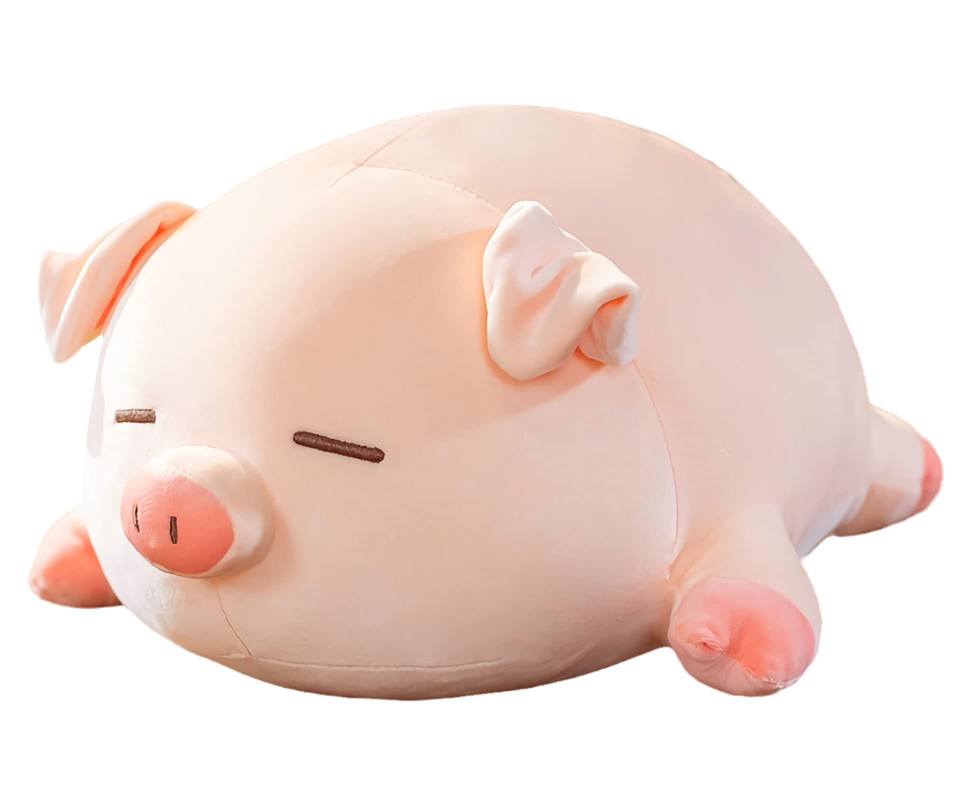 CHDGIOHA Cute Kawaii Pig Stuffed Animal Pillows, 15.7'' Pig Plush Hugging Pillow, Soft Pig Stuffed Cuddle Plush Toys, Christmas Birthday Gifts for Girls Girlfriend (Squint, 15.7in)