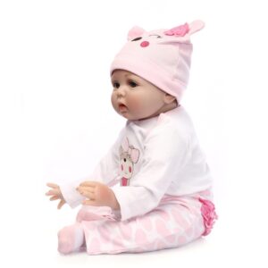 MAIHAO 22inch Lifelike Reborn Baby Dolls Girls Realistic Babies Cheap That Look Real Life Newborn Toddler for Kids Open Eyes