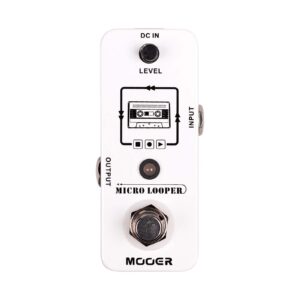 mooer micro looper guitar loop pedal effect pedal with 30 minutes recording time, unlimited overdubs, pure sound for electric guitar