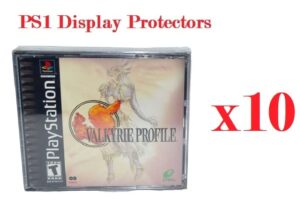 loki premium dual double 2-4 discs video game protector plastic cases display sleeves compatible with: sony playstation 1 ps1 | music double 2-discs sets| 10 pack