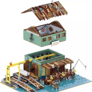 General Jim's Ship Repair Yard Fisherman's Harbor Town Series Street View Architecture 3281 Piece Detailed City Modular Building Block Bricks Model or Playset for Teens and Adults