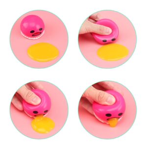 4-Pack Yellow Round Vomit Sucking Lazy Egg Yolk, Vomit Egg Yolk, Stress Relief Toys (8 Packs of Egg Liquid)