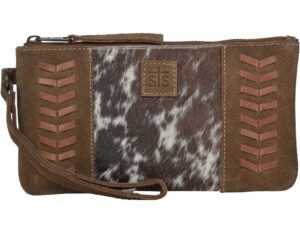 cowhide saddle tramp wristlet