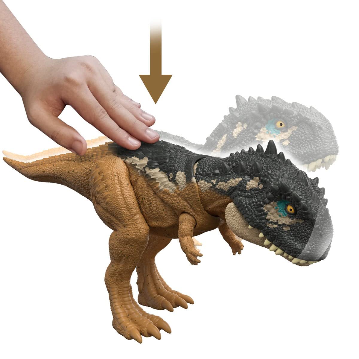 Jurassic World Skorpiovenator Dinosaur Action Figure Dino Kids Roar Strike Feature with Attack Roar Gift Bundle with 2 My Outlet Mall Stickers